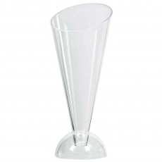 Clear Mini Cone Stands Plastic Glasses 11cm 40 pk