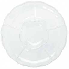 Clear Compartment Chip & Dip Tray 40cm