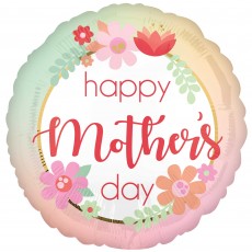 Happy Mother's Day Filtered Ombre Round Foil Balloon 45cm