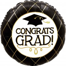 Graduation Black & Gold  Foil Balloon