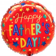 Happy Father's Day! Stars Round Foil Balloon 45cm