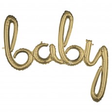 Baby Shower - General White Gold  Shaped Balloon