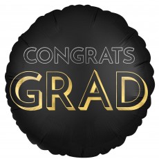 Graduation Black & Gold  Shaped Balloon