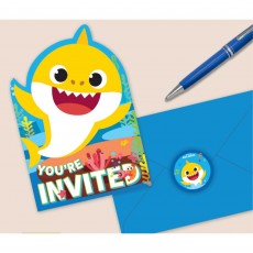 Baby Shark Party Supplies - Invitations Postcard