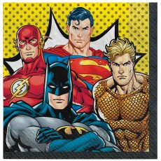 Justice League Party Supplies - Lunch Napkins Heroes Unite