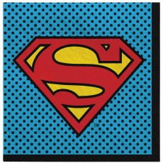 Justice League Party Supplies - Lunch Napkins Heroes Unite Superman