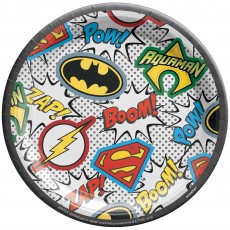 Justice League Party Supplies - Lunch Plates Heroes Unite