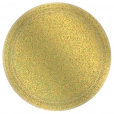Gold Round Lunch Plates 17cm 8 pk