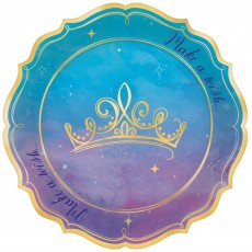 Disney Princess Once Upon A Time Metallic Shaped Lunch Plates 17cm Pack of 8