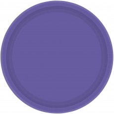 New Purple Round Dinner Plates 23cm 8 pk