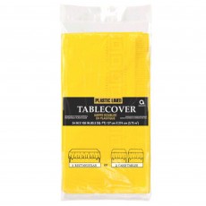 Sunshine Yellow Paper & Plastic Lined Table Cover 1.37m x 2.74m