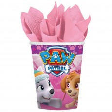 Paw Patrol Girl Paper Cups 266ml Pack of 8