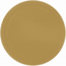 Round Gold Lunch Plates 17cm Pack of 20