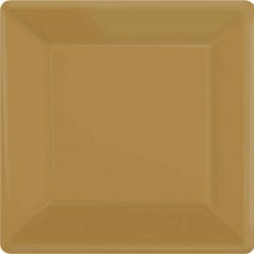 Gold Square Lunch Plates 17cm 20 pk