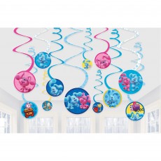 Blue's Clues Party Decorations - Hanging Decorations Spiral Swirls