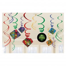 Rise of the Teenage Mutant Ninja Turtles Swirl Hanging Decorations Pack of 12