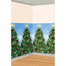 Christmas Party Decorations - Scene Setter Evergreen Trees Room Roll