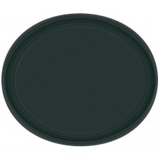 Jet Black Oval Banquet Plates 30.4cm 20 pk