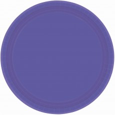 New Purple Round Banquet Plates 26cm 20 pk