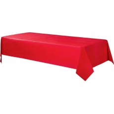 Apple Red Plastic Table Cover 1.37m x 2.74m