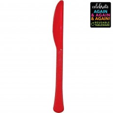 Red Party Supplies - Knives Premium Reusable Extra Heavy Weight Apple Red