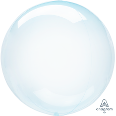 Round Blue Crystal Clearz Shaped Balloon 50cm