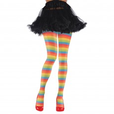 Rainbox Striped Clown Women's Costume Adult Standard Size
