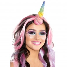 Magical Unicorn Party Supplies - Glittered Rainbow Unicorn Horn