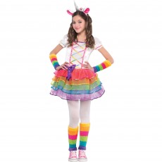 Rainbow Unicorn Girl's Costume 4-6 Years