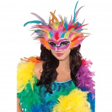 Rainbow Party Supplies - Feather Mask