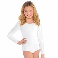 White Body Suit Girl's Costume Small-Medium