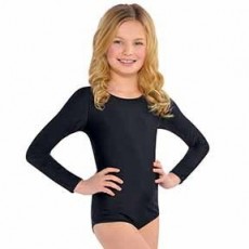 Black Body Suit Girl's Costume Small-Medium