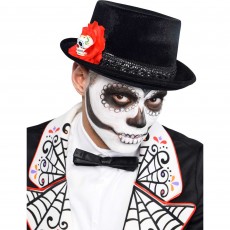 Black Day Of The Dead Top Hat Adult Size