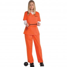 Orange Inmate Women's Costume Size 18-20