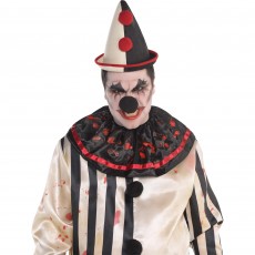Black, White, Red Freak Show French Clown Hat Adult Size