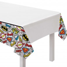 Justice League Party Supplies - Paper Table Cover Heroes Unite
