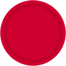 Apple Red Round Lunch Plates 17cm 20 pk