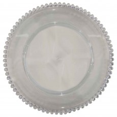 Clear Beaded Charger Plate 33cm