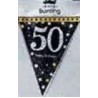 50th Birthday Sparkling Celebration Pennant Banner 4m x 20cm