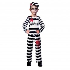 Zombie Convict Boy's Costume 5-6 Years
