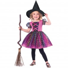 Rainbow Witch Girl's Costume 3-4 Years