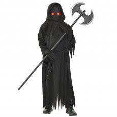 Glaring Reaper & LED Light-up Eyes Unisex Kid's Costume 8-10 Years