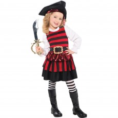 Pirate Little Lass Girl's Costume 6-8 Years