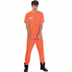 Orange Prisoner Men's Costume Plus Size