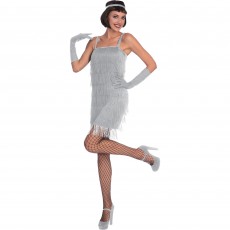 Silver Flapper Women's Costume Size 8-10