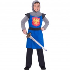 Medieval Knight Blue Boy's Costume 8-10 Years