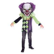 Scary Clown Big Head Unisex Kid's Costume 8-10 Years