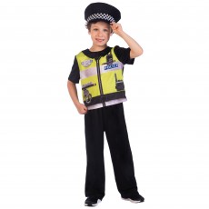 Police Sustainable Top & Trousers Boy's Costume 6-8 Years