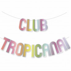 Hawaiian Luau Club Tropicana Letter Banner 2m