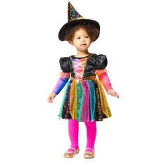 Bright Rainbow Witch Girl's Costume 4-6 Years